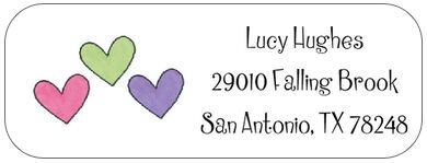 Hearts are Wild Return Address Labels